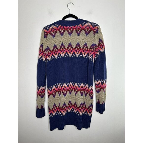 Canyon River Blues Women’s Button Down Sweater Cardigans Blue Pink Vtg Size Lrg - Picture 9 of 9